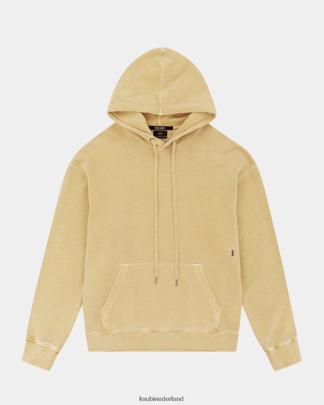 Ksubi mannelijk 4x4 grote hoodie XT0TV458 kleding donker barnsteen