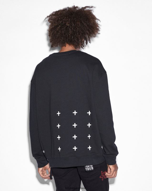 Ksubi mannelijk Chicago 4x4 Biggie-crew XT0TV494 kleding pikzwart