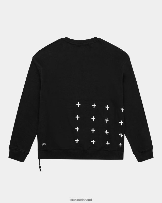 Ksubi mannelijk Chicago 4x4 Biggie-crew XT0TV494 kleding pikzwart