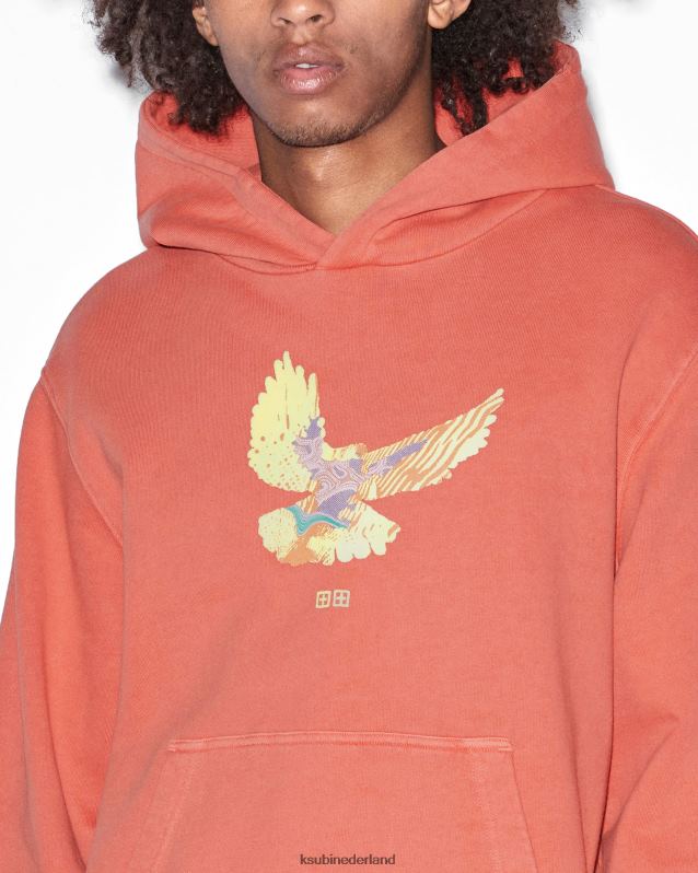 Ksubi mannelijk Flight Kash hoodie-fakkel XT0TV329 kleding oranje