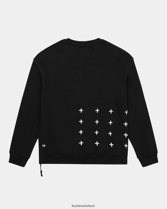 Ksubi mannelijk NYC 4x4 Biggie-crew XT0TV491 kleding pikzwart