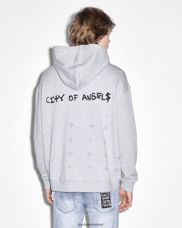 Ksubi mannelijk la 4x4 grote hoodie XT0TV515 kleding grijs