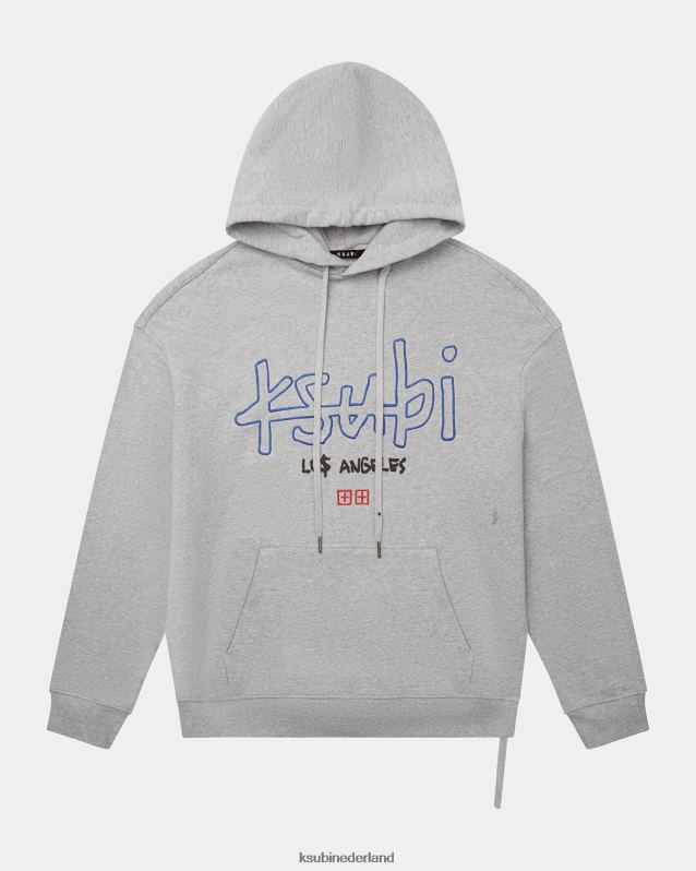 Ksubi mannelijk la 4x4 grote hoodie XT0TV515 kleding grijs