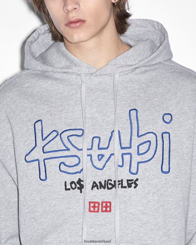 Ksubi mannelijk la 4x4 grote hoodie XT0TV515 kleding grijs