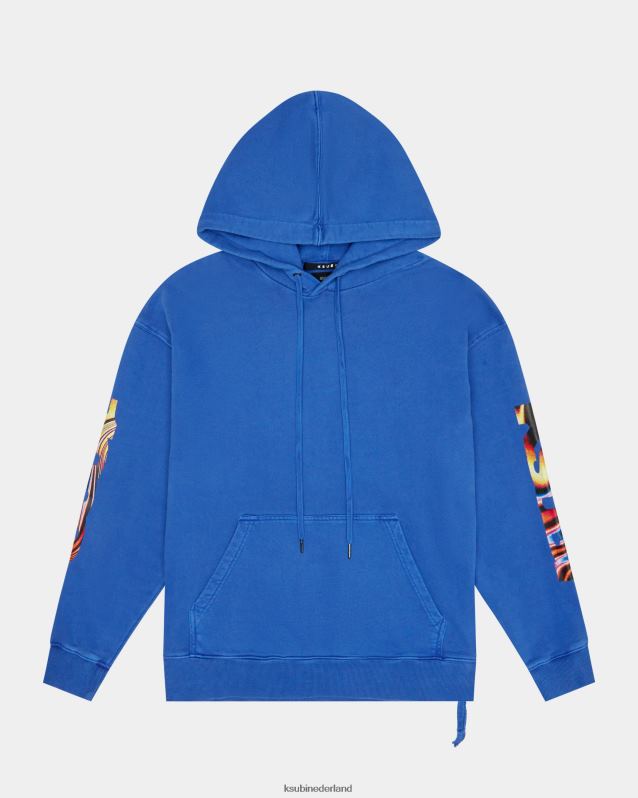 Ksubi mannelijk mindstate biggie-hoodie XT0TV416 kleding effen blauw