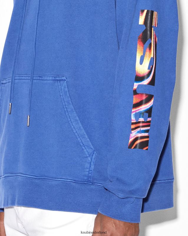 Ksubi mannelijk mindstate biggie-hoodie XT0TV416 kleding effen blauw