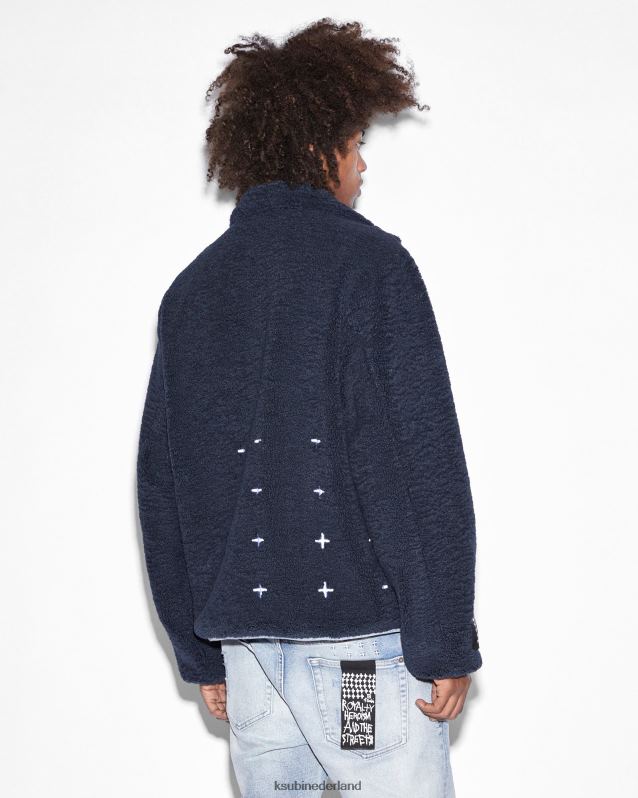 Ksubi mannelijk Icebreaker rits door punk marineblauw XT0TV456 kleding marine