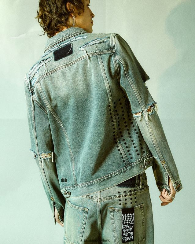 Ksubi mannelijk klassiek jasje gooien bak XT0TV312 kleding blauw