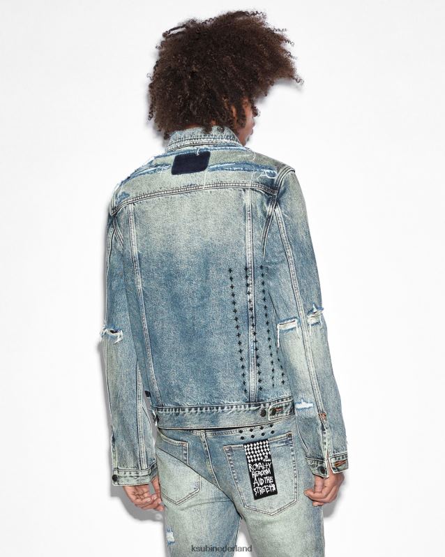 Ksubi mannelijk klassiek jasje gooien bak XT0TV312 kleding blauw