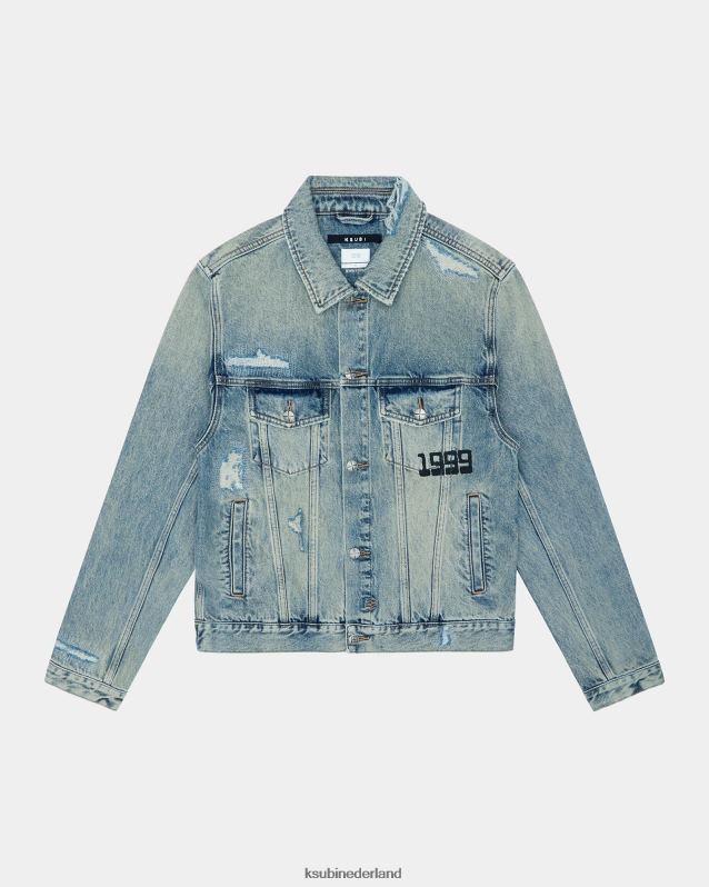 Ksubi mannelijk klassiek jasje gooien bak XT0TV312 kleding blauw