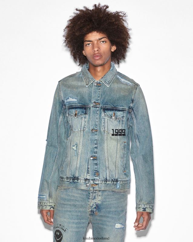 Ksubi mannelijk klassiek jasje gooien bak XT0TV312 kleding blauw