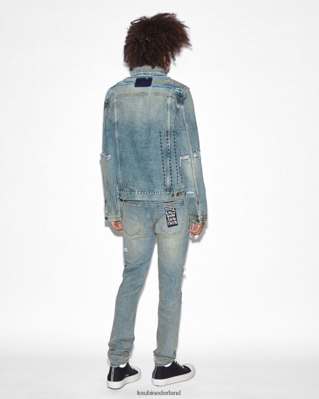 Ksubi mannelijk klassiek jasje gooien bak XT0TV312 kleding blauw