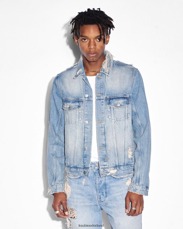 Ksubi mannelijk klassieke jas Heritage-reparatie XT0TV424 kleding blauw