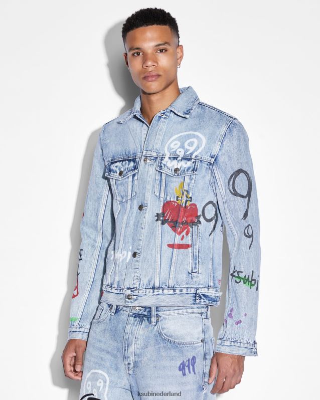 Ksubi mannelijk klassieke jas sapreis XT0TV190 kleding blauw