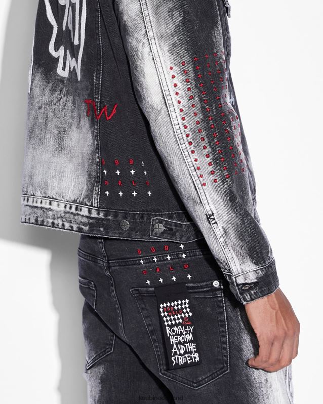 Ksubi mannelijk oh g jas XT0TV191 kleding zwart