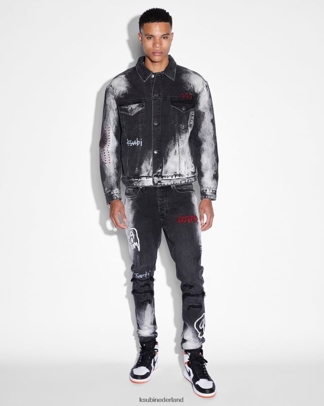 Ksubi mannelijk oh g jas XT0TV191 kleding zwart