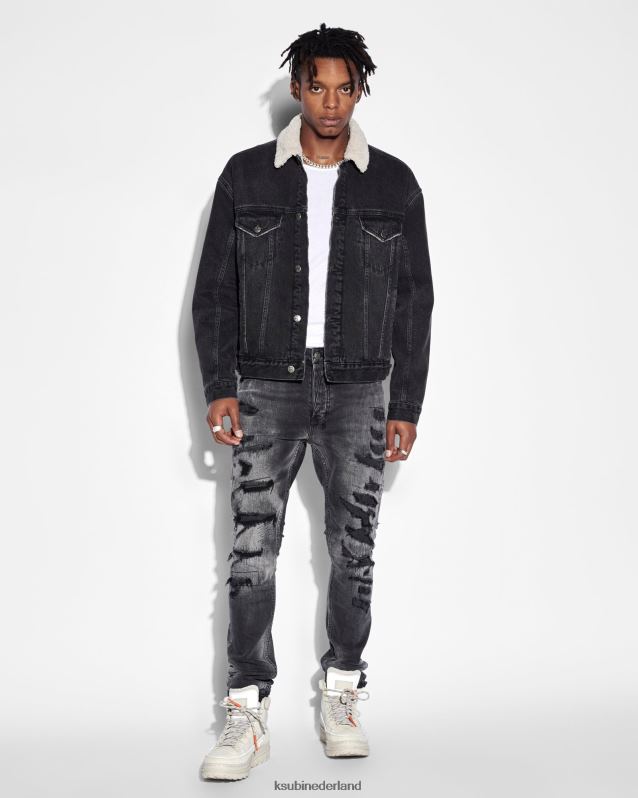 Ksubi mannelijk oh g jas XT0TV444 kleding zwart