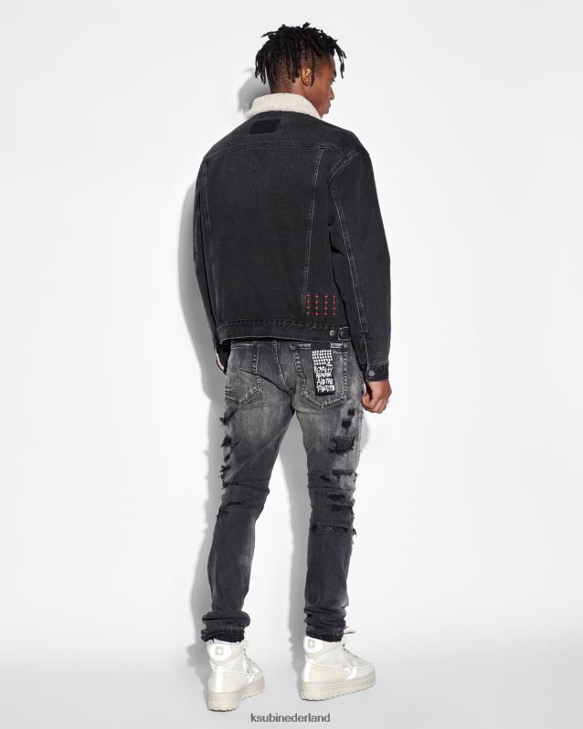 Ksubi mannelijk oh g jas XT0TV444 kleding zwart