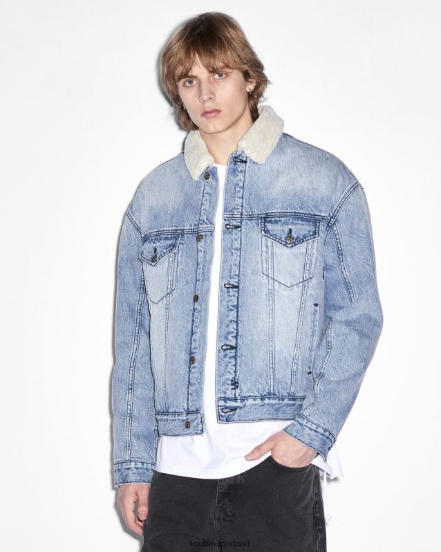 Ksubi mannelijk oh g jas sherpa midden XT0TV438 kleding midden blauw