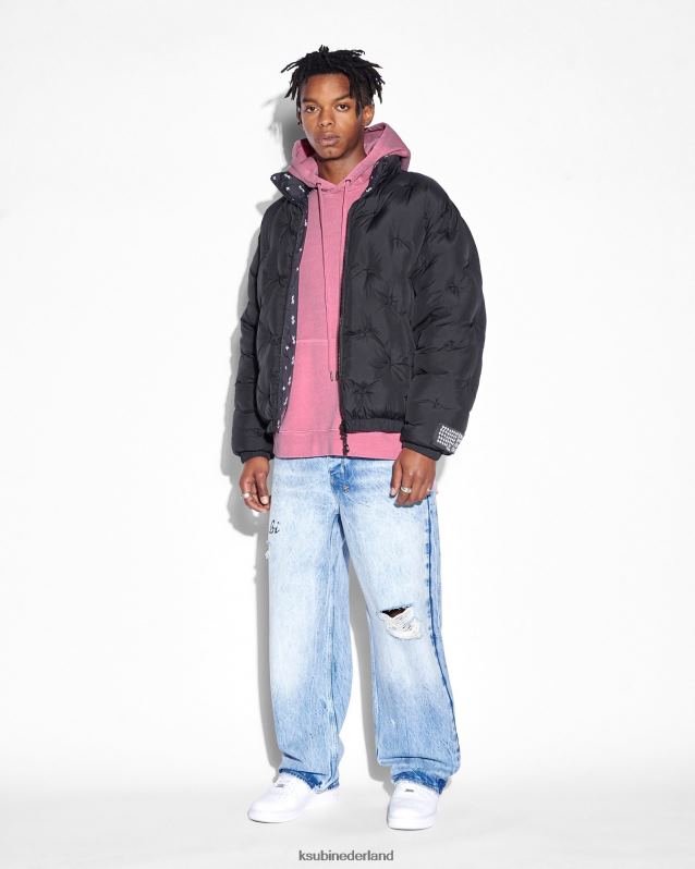Ksubi mannelijk vlucht pufferjack XT0TV437 kleding zwart
