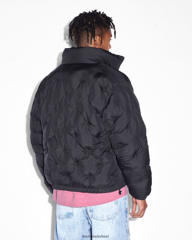 Ksubi mannelijk vlucht pufferjack XT0TV437 kleding zwart