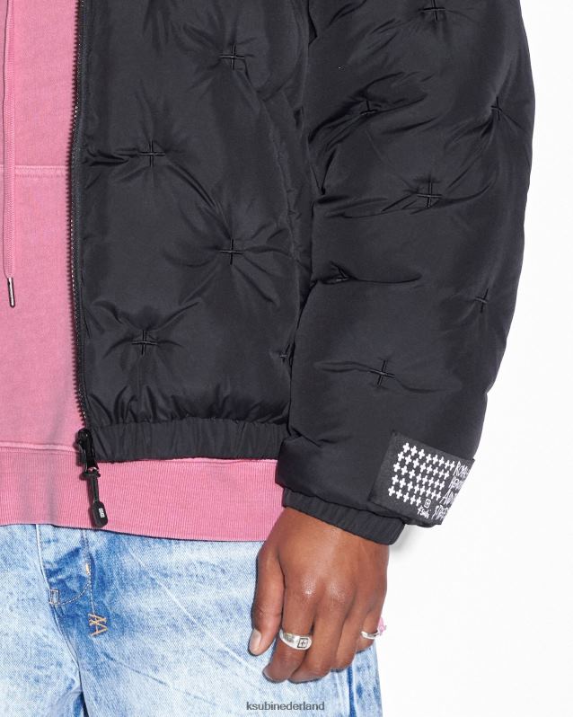 Ksubi mannelijk vlucht pufferjack XT0TV437 kleding zwart