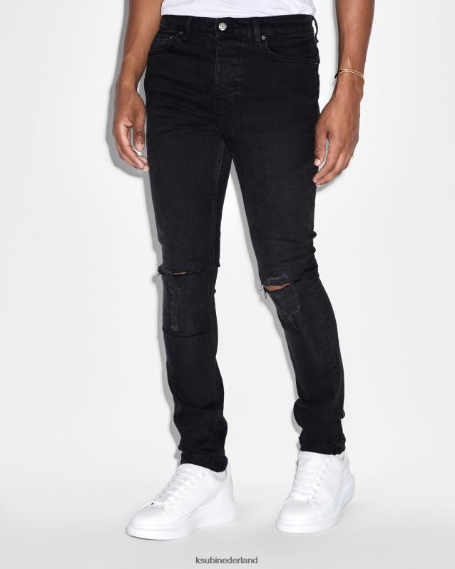 Ksubi mannelijk Chick Krow verpletterd XT0TV366 kleding zwart