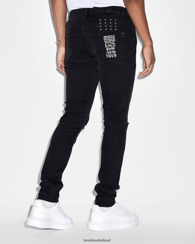 Ksubi mannelijk Chick Krow verpletterd XT0TV366 kleding zwart