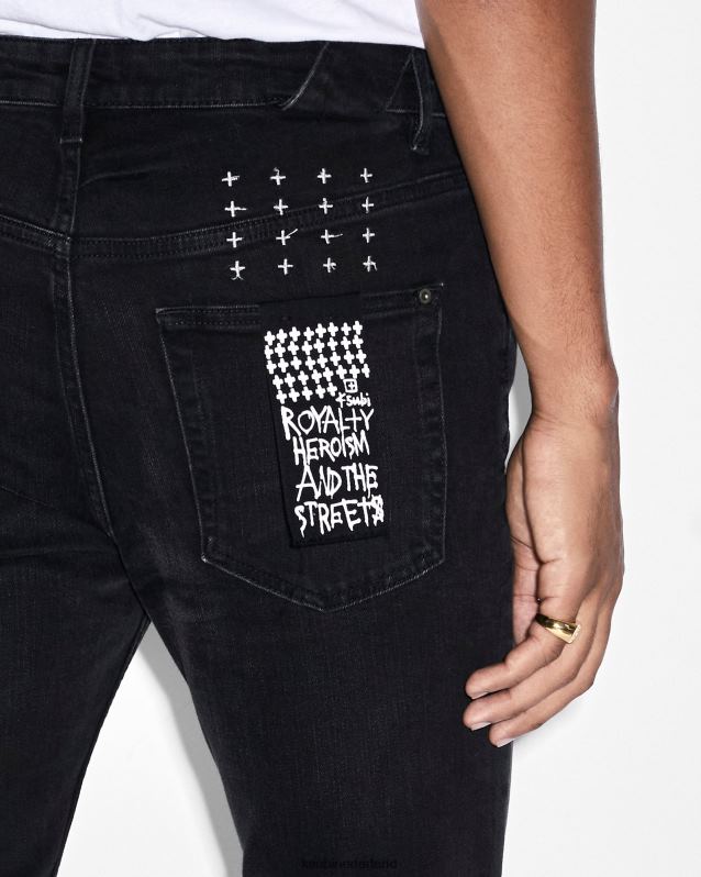 Ksubi mannelijk Chick Krow verpletterd XT0TV366 kleding zwart