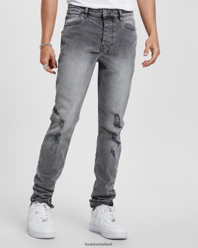 Ksubi mannelijk Chick-wonderkind vernield XT0TV371 kleding grijs