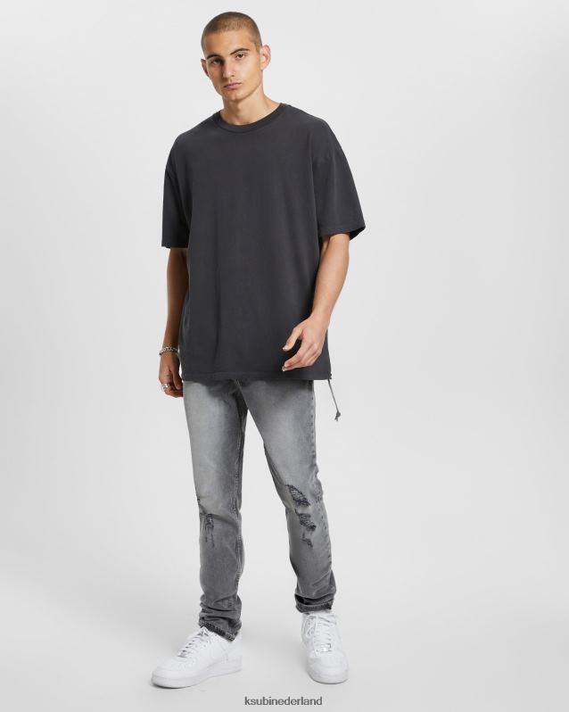Ksubi mannelijk Chick-wonderkind vernield XT0TV371 kleding grijs