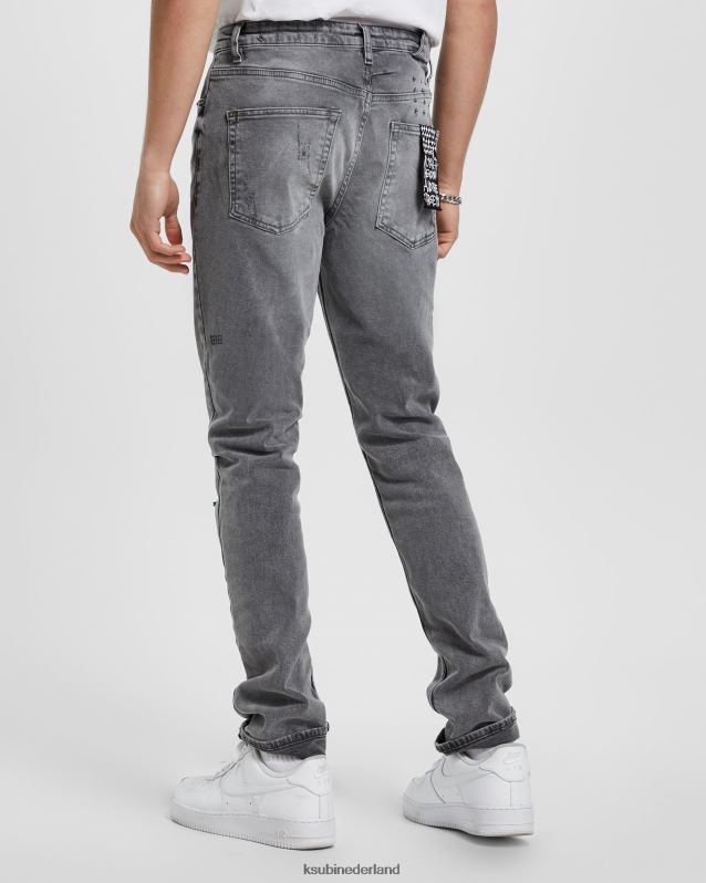 Ksubi mannelijk Chick-wonderkind vernield XT0TV371 kleding grijs