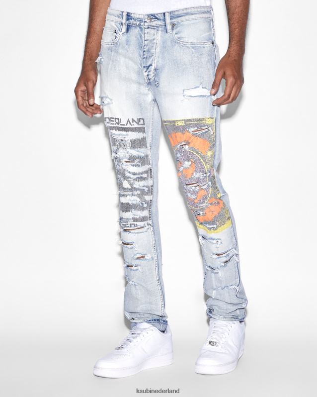 Ksubi mannelijk Chitch hardcore uitfaseren XT0TV399 kleding blauw