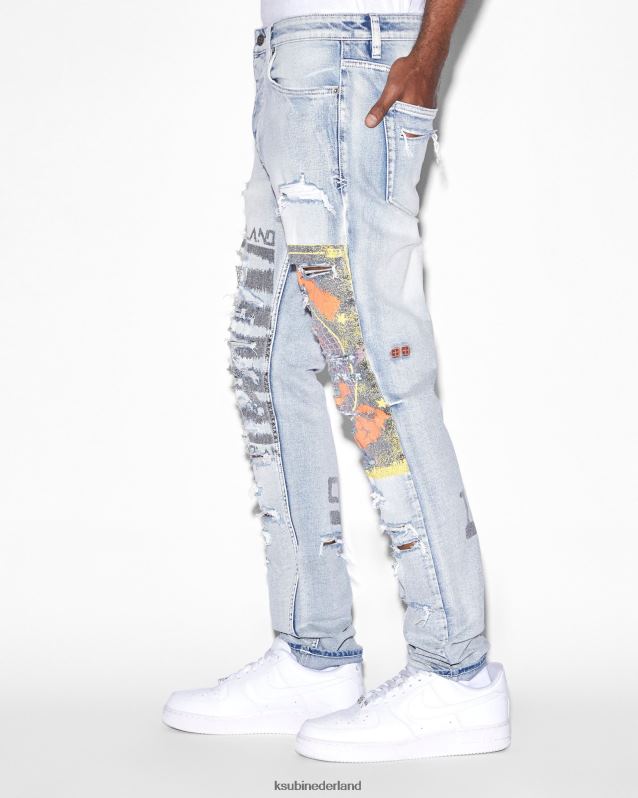 Ksubi mannelijk Chitch hardcore uitfaseren XT0TV399 kleding blauw