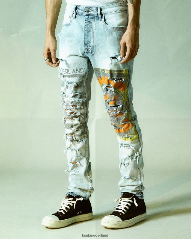 Ksubi mannelijk Chitch hardcore uitfaseren XT0TV399 kleding blauw
