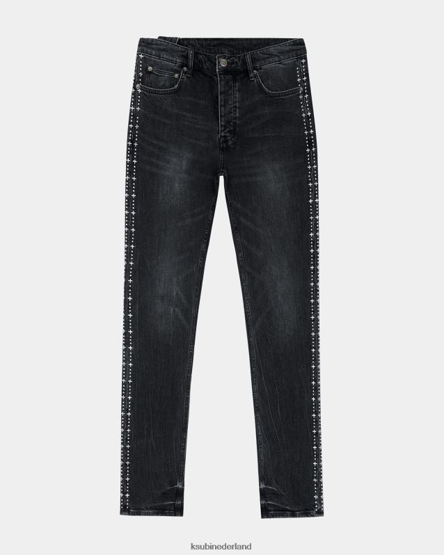 Ksubi mannelijk Chitch metalik streep XT0TV301 kleding zwart