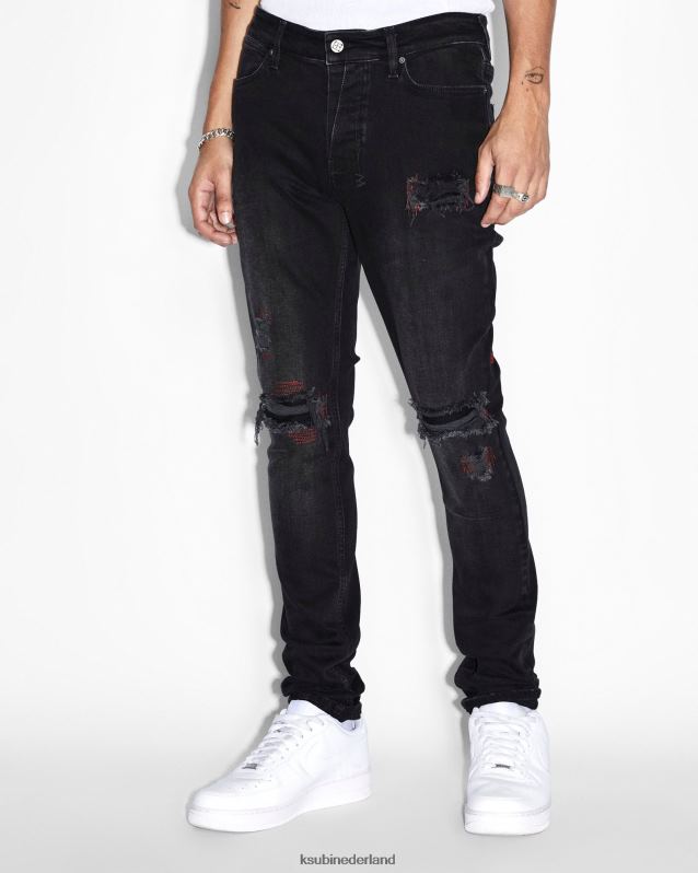 Ksubi mannelijk Van Winkle-fles weggegooid XT0TV479 kleding zwart