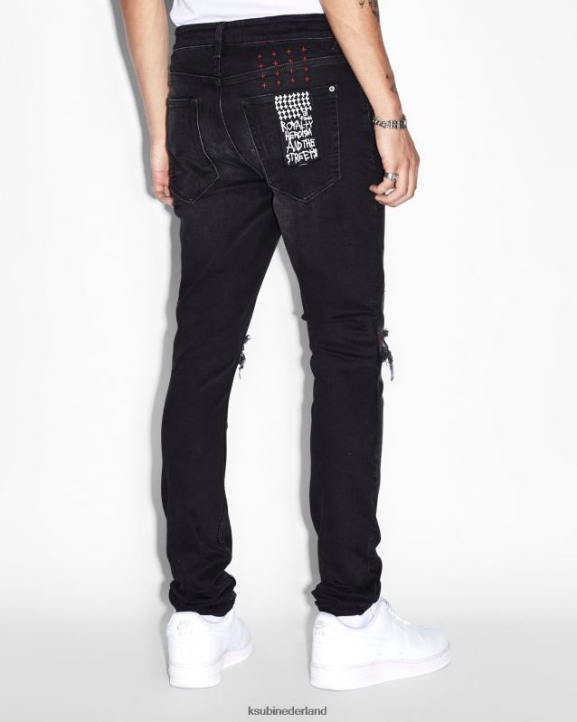 Ksubi mannelijk Van Winkle-fles weggegooid XT0TV479 kleding zwart