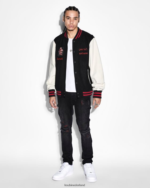 Ksubi mannelijk Van Winkle-fles weggegooid XT0TV479 kleding zwart