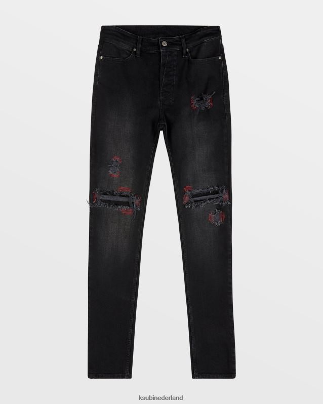 Ksubi mannelijk Van Winkle-fles weggegooid XT0TV479 kleding zwart