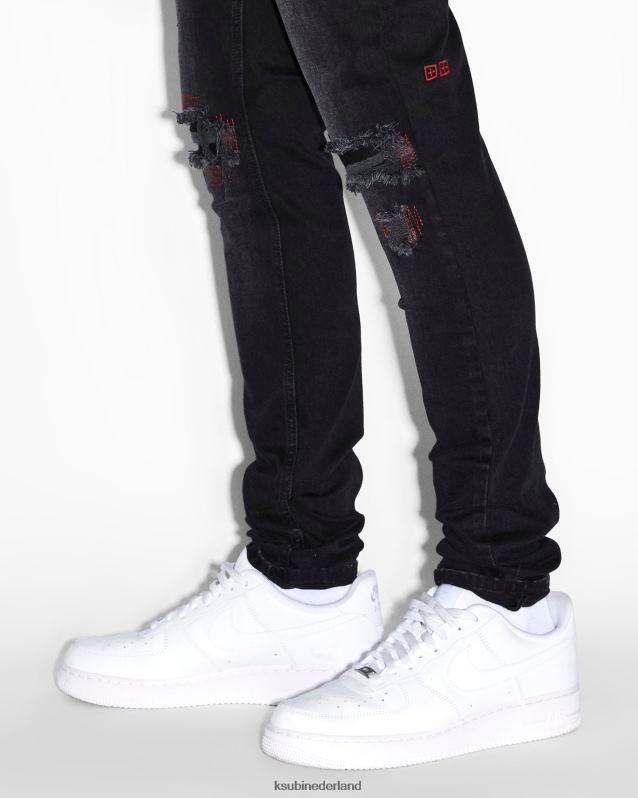 Ksubi mannelijk Van Winkle-fles weggegooid XT0TV479 kleding zwart