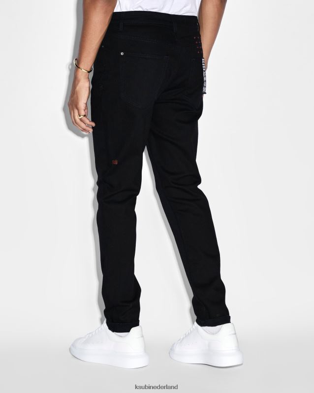 Ksubi mannelijk Wolfgang gelegd XT0TV363 kleding zwart