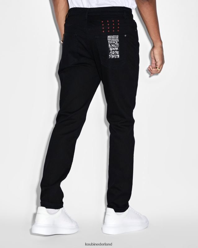 Ksubi mannelijk Wolfgang gelegd XT0TV363 kleding zwart
