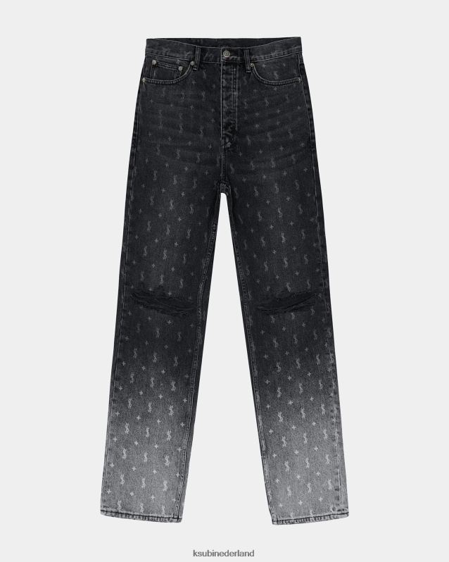 Ksubi mannelijk anti-k allstar XT0TV327 kleding zwart ombre