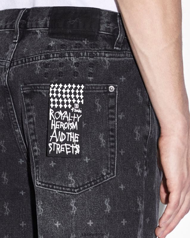 Ksubi mannelijk anti-k allstar XT0TV327 kleding zwart ombre
