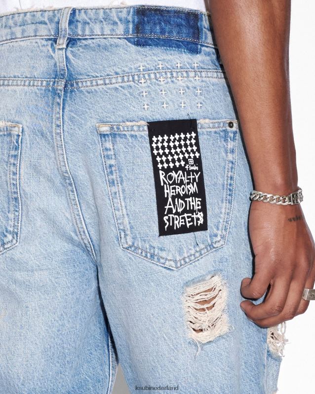 Ksubi mannelijk anti-k erfgoedreparatie XT0TV496 kleding blauw