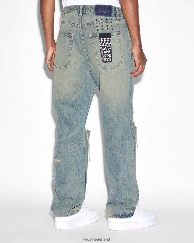 Ksubi mannelijk anti k gooi bak afval XT0TV310 kleding blauw