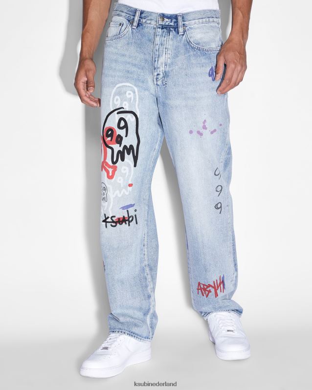 Ksubi mannelijk anti-k-saptrip XT0TV189 kleding blauw