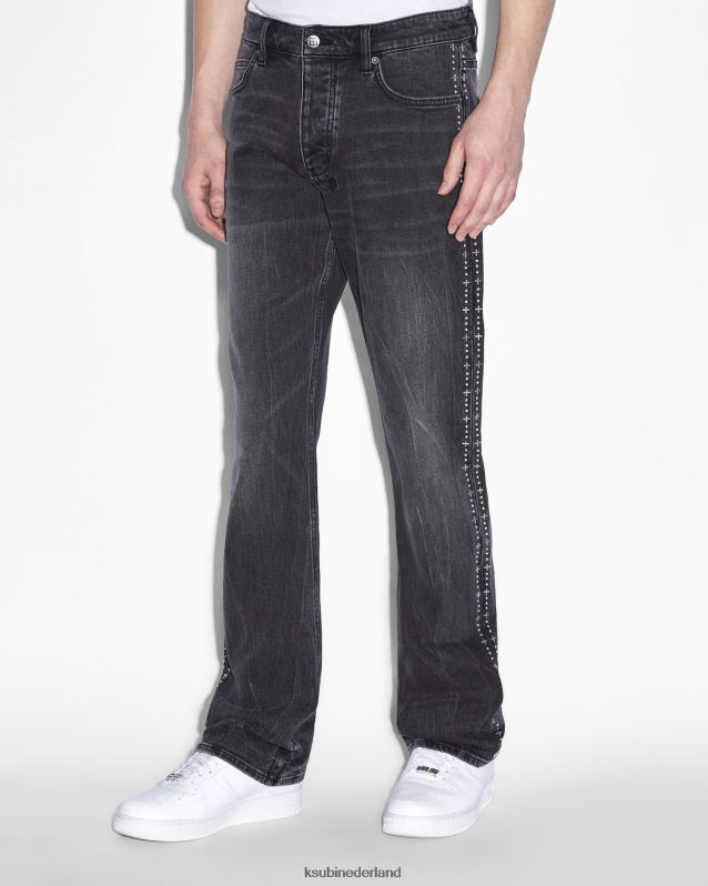 Ksubi mannelijk bronko metalik streep XT0TV309 kleding zwart