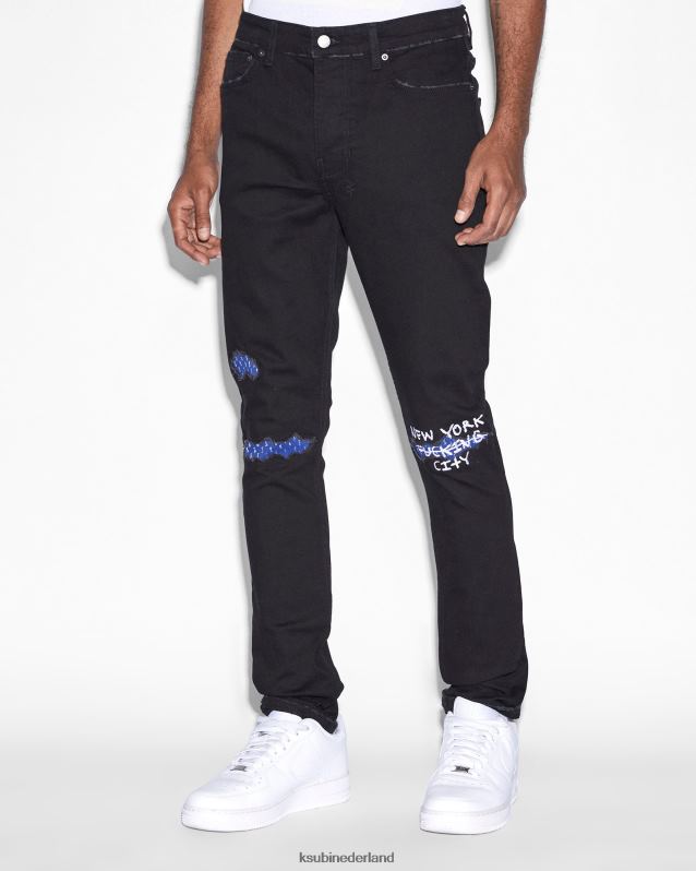 Ksubi mannelijk chich nyc gelegd XT0TV483 kleding zwart